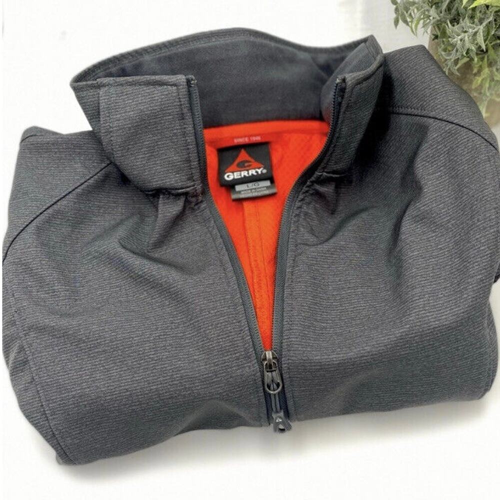 Gerry Weber lightweight Jacket Soft Shell LG Gray/orange Lining‎ STYLE# TG9201